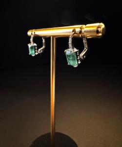 Emerald and Diamond Earrings